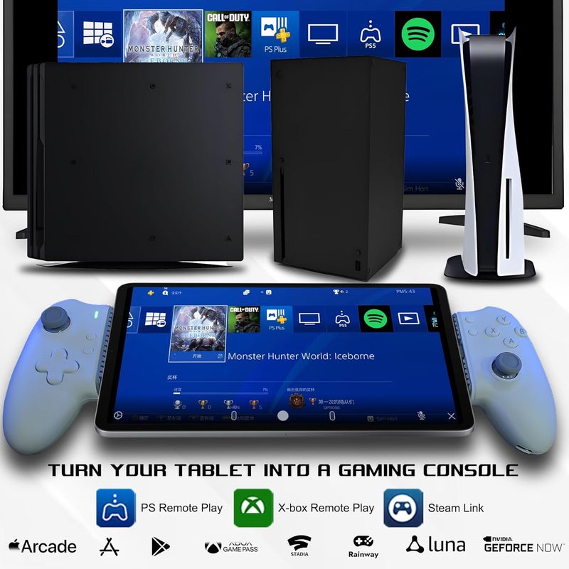 arVin USB C Mobile Gaming Controller for iPad/Tablet(Within 6.7-11 in) USB-C Gamepad with Hall Joysticks/Hall Trigger/Turbo/Back keys, Remote Play for PS5/PS4/Xbox/PC Consoles, Cloud Game, Emulator - Image 2